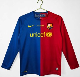 FC Barcelona Retro Hemmatröja 2008/09 – Klassisk Långärmad Fotbollströja