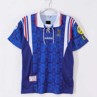 Frankrike 1996 Retro Hemmatröja – Klassisk Fotbollströja