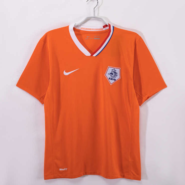 Nederländerna 2008 Retro Hemmatröja – Klassisk Orange Fotbollströja