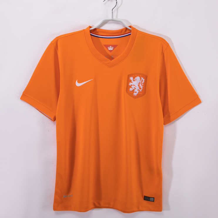 Nederländerna VM 2014 Retro Hemmatröja – Klassisk Fotbollströja