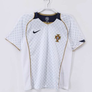Portugal 2004 Retro Bortatröja – Klassisk Vit Fotbollströja