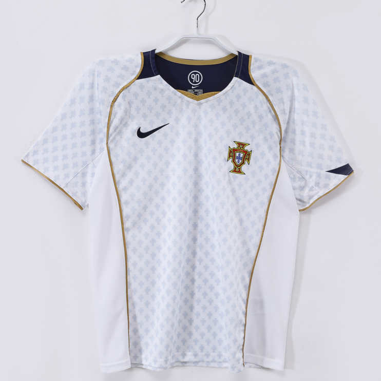 Portugal 2004 Retro Bortatröja – Klassisk Vit Fotbollströja