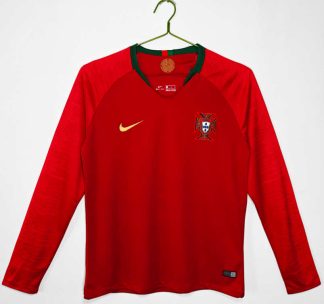 Portugal Retro Hemmatröja VM 2018 – Klassisk Långärmad Fotbollströja