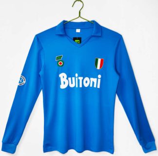 SSC Napoli Retro Hemmatröja 1987/88 – Klassisk Långärmad Fotbollströja