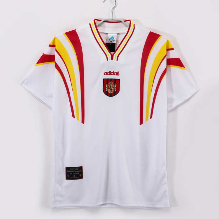 Spanien 1996 Retro Tredjetröja – Klassisk Vit Fotbollströja