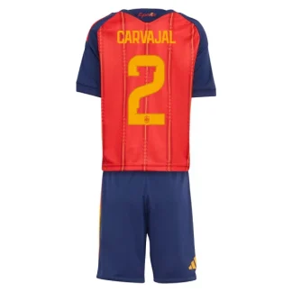 Spanien VM 2026 Hemmaställ Barn – Dani Carvajal #2 Kortärmad Tröja + Shorts