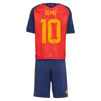 Spanien VM 2026 Hemmaställ Barn – Dani Olmo #10 Kortärmad Tröja + Shorts