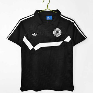 Tyskland Retro Bortatröja 1988/90 – Klassisk Svart Fotbollströja