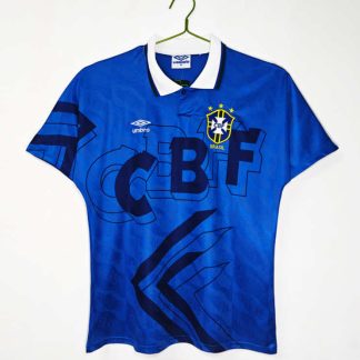 Brasilien 1992 Retro Bortatröja Blå – Klassisk Fotbollströja