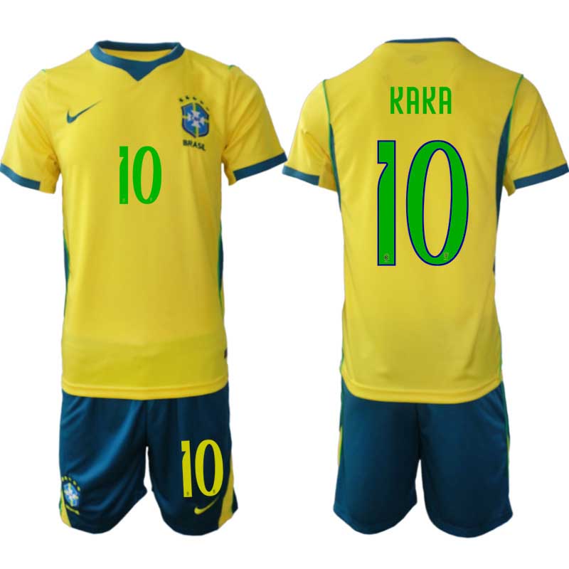 Brasilien Hemmaställ VM 2026 Kaká #10 Herr – Fotbollströja + Shorts