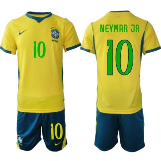 Brasilien Hemmaställ VM 2026 Neymar #10 Herr – Fotbollströja + Shorts