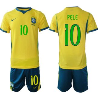 Brasilien Hemmaställ VM 2026 Pelé #10 Herr – Fotbollströja + Shorts
