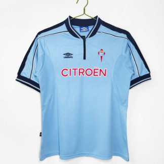 Celta de Vigo 1999/00 Retro Hemmatröja Blå – Klassisk Fotbollströja Herr