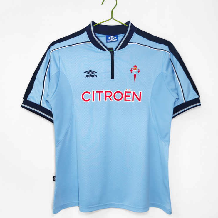 Celta de Vigo 1999/00 Retro Hemmatröja Blå – Klassisk Fotbollströja Herr