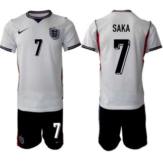 England VM 2026 Hemmaställ Bukayo Saka #7 Herr – Fotbollströja + Shorts