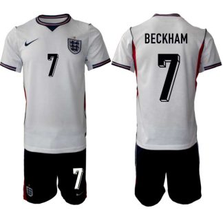 England VM 2026 Hemmaställ David Beckham #7 Herr – Fotbollströja + Shorts