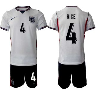 England VM 2026 Hemmaställ Declan Rice #4 Herr – Fotbollströja + Shorts
