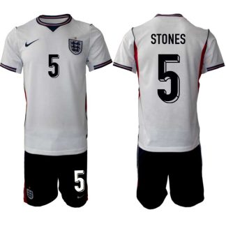 England VM 2026 Hemmaställ John Stones #5 Herr – Fotbollströja + Shorts