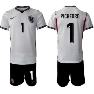 England VM 2026 Hemmaställ Jordan Pickford #1 Herr – Fotbollströja + Shorts