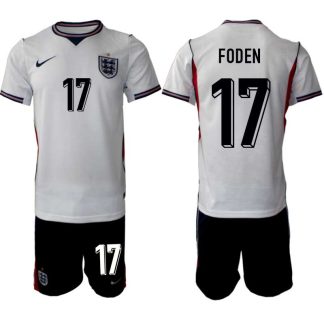 England VM 2026 Hemmaställ Phil Foden #17 Herr – Fotbollströja + Shorts