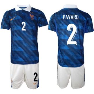 Frankrike Hemmaställ VM 2026 Benjamin Pavard #2 Herr – Fotbollströja + Shorts