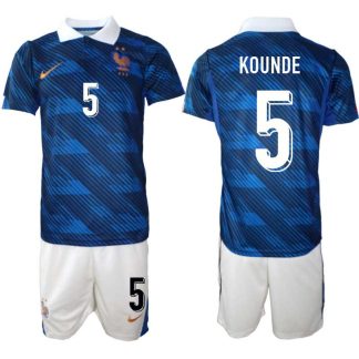 Frankrike Hemmaställ VM 2026 Jules Koundé #5 Herr – Fotbollströja + Shorts
