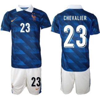 Frankrike Hemmaställ VM 2026 Lucas Chevalier #23 Herr – Fotbollströja + Shorts