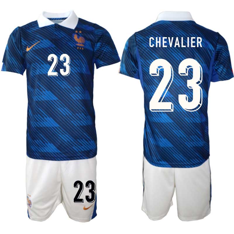 Frankrike Hemmaställ VM 2026 Lucas Chevalier #23 Herr – Fotbollströja + Shorts
