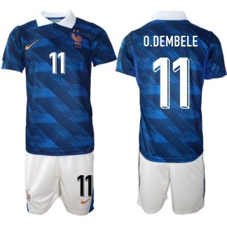Frankrike Hemmaställ VM 2026 Ousmane Dembélé #11 Herr – Fotbollströja + Shorts