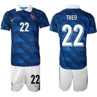 Frankrike Hemmaställ VM 2026 Theo Hernández #22 Herr – Fotbollströja + Shorts