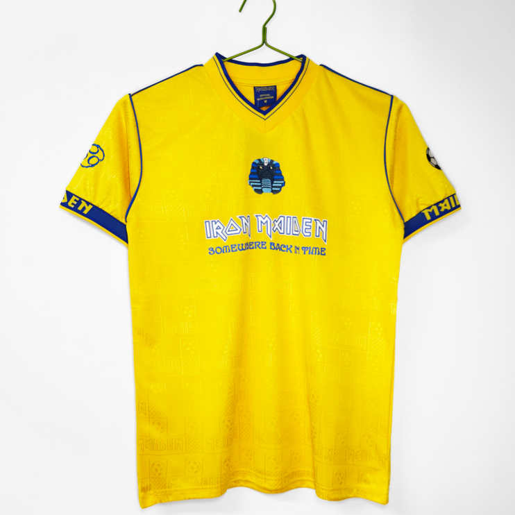Iron Maiden 2008 Retro Bortatröja Gul – Klassisk Fotbollströja