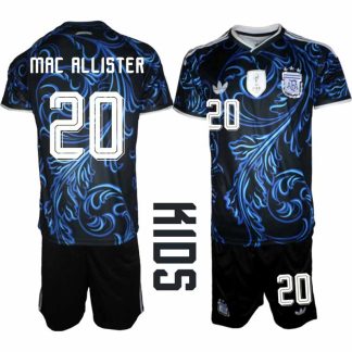 Argentina VM 2026 Bortatröja Barn – Alexis Mac Allister #20 Fotbollströja och Shorts Set