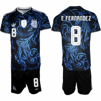 Argentina VM 2026 Bortatröja Herr – Enzo Fernández #8 Fotbollströja och Shorts Set