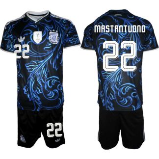 Argentina VM 2026 Bortatröja Herr – Franco Mastantuono #22 Fotbollströja och Shorts Set