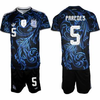 Argentina VM 2026 Bortatröja Herr – Leandro Paredes #5 Fotbollströja och Shorts Set