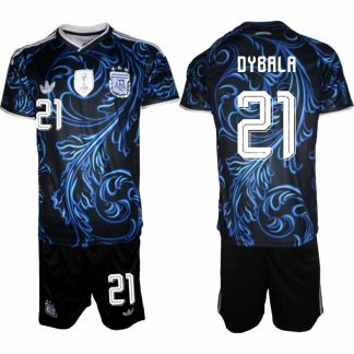 Argentina VM 2026 Bortatröja Herr – Paulo Dybala #21 Fotbollströja och Shorts Set