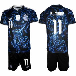 Argentina VM 2026 Bortatröja Herr – Thiago Almada #11 Fotbollströja och Shorts Set