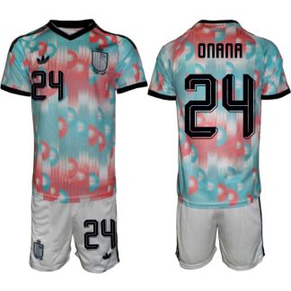 Belgien VM 2026 Bortatröja Herr – Amadou Onana #24 Fotbollströja och Shorts Set