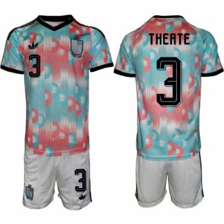 Belgien VM 2026 Bortatröja Herr – Arthur Theate #3 Fotbollströja och Shorts Set