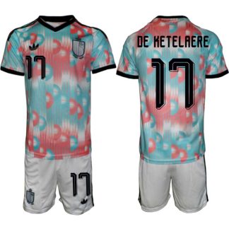 Belgien VM 2026 Bortatröja Herr – Charles De Ketelaere #17 Fotbollströja och Shorts Set