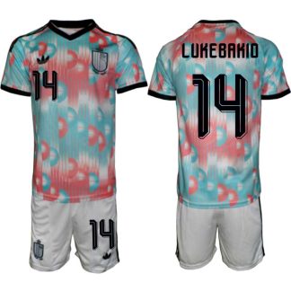 Belgien VM 2026 Bortatröja Herr – Dodi Lukebakio #14 Fotbollströja och Shorts Set