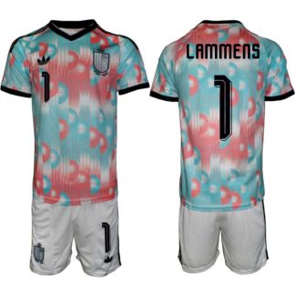 Belgien VM 2026 Bortatröja Herr – Senne Lammens #1 Fotbollströja och Shorts Set