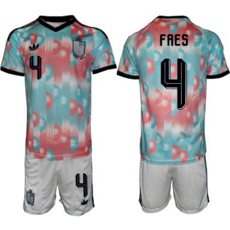 Belgien VM 2026 Bortatröja Herr – Wout Faes #4 Fotbollströja och Shorts Set