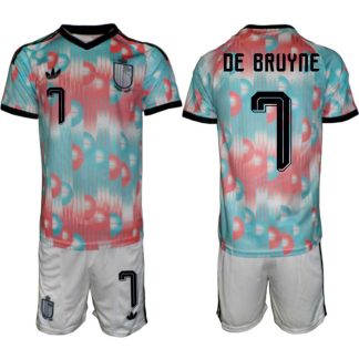 Belgien VM 2026 Bortatröja Herr – Kevin De Bruyne #7 Fotbollströja och Shorts Set