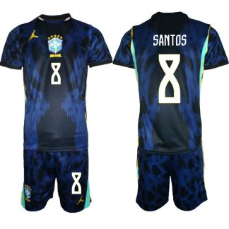 Brasilien Bortaställ VM 2026 Herr – Andrey Santos #8 Fotbollsset Tröja & Shorts