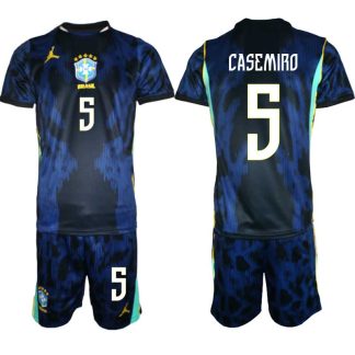 Brasilien Bortaställ VM 2026 Herr – Casemiro #5 Fotbollsset Tröja & Shorts