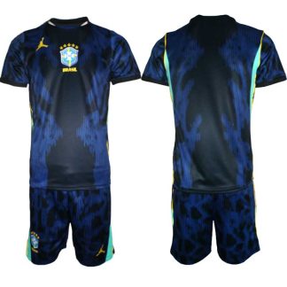 Brasilien Bortaställ VM 2026 Herr Kortärmad Fotbollströja + Shorts