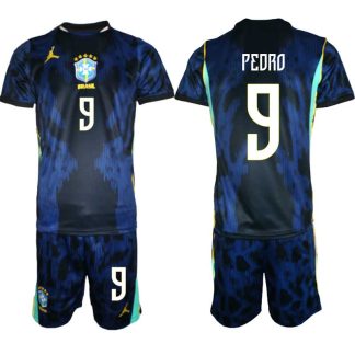 Brasilien Bortaställ VM 2026 Herr – Pedro #9 Fotbollsset Tröja & Shorts