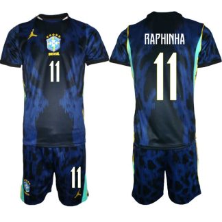 Brasilien Bortaställ VM 2026 Herr – Raphinha #11 Fotbollsset Tröja & Shorts