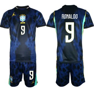 Brasilien Bortaställ VM 2026 Herr – Ronaldo Nazário #9 Fotbollsset Tröja & Shorts